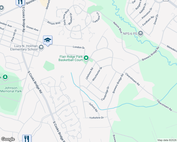 map of restaurants, bars, coffee shops, grocery stores, and more near 63 Buckingham Drive in Jackson Township