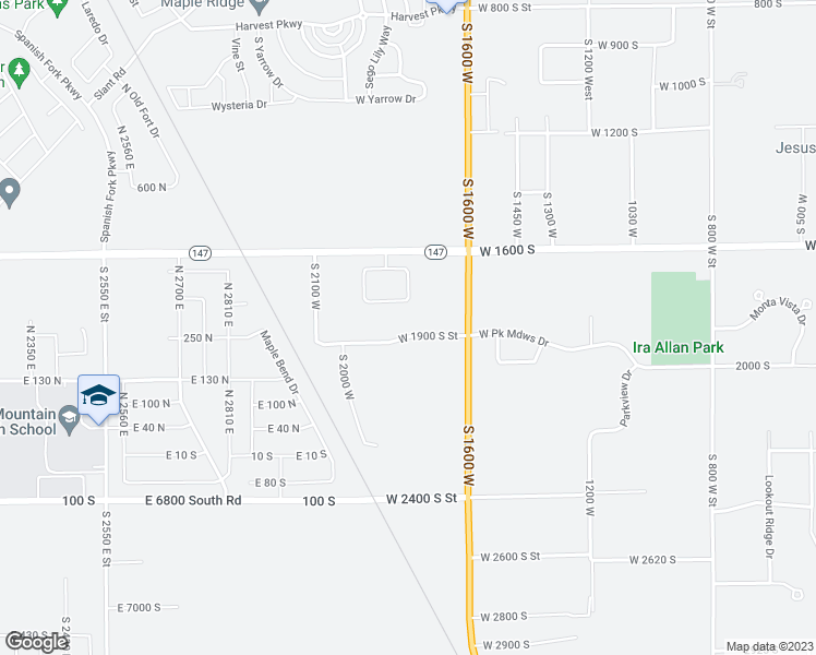 map of restaurants, bars, coffee shops, grocery stores, and more near 1806 West 1900 South Street in Mapleton