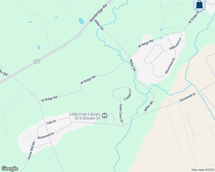 map of restaurants, bars, coffee shops, grocery stores, and more near 27 Cobble Ln in Elizabethtown