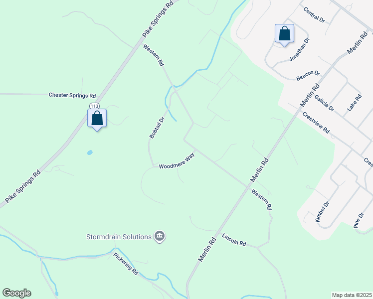 map of restaurants, bars, coffee shops, grocery stores, and more near 301 Woodmere Way in Phoenixville