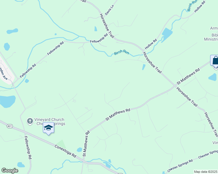 map of restaurants, bars, coffee shops, grocery stores, and more near 29 Mill Road in Chester Springs