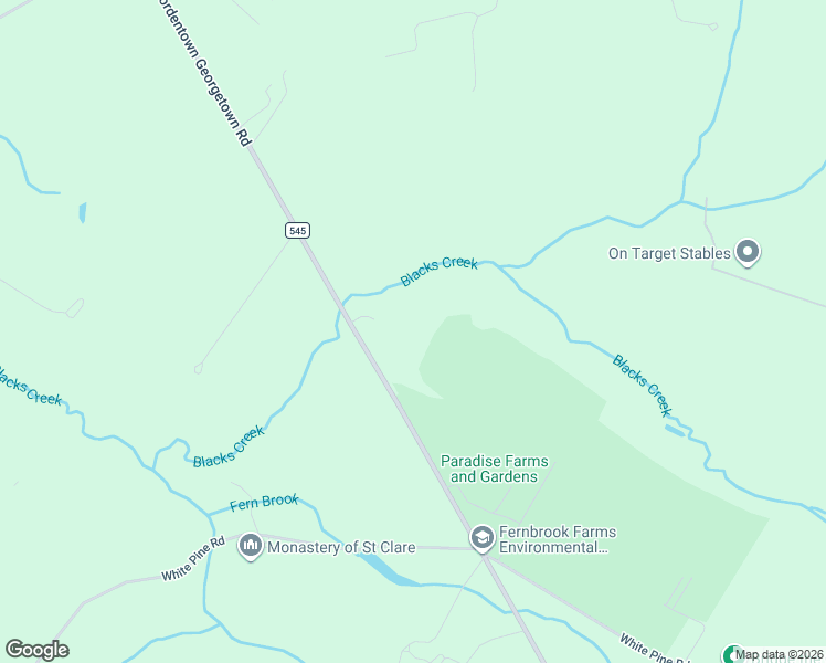 map of restaurants, bars, coffee shops, grocery stores, and more near 129 Bordentown Georgetown Road in Chesterfield Township