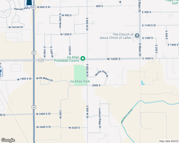 map of restaurants, bars, coffee shops, grocery stores, and more near 1767 South 800 West in Mapleton