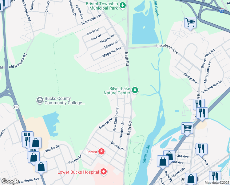 map of restaurants, bars, coffee shops, grocery stores, and more near 1309 New Chestnut Street in Bristol