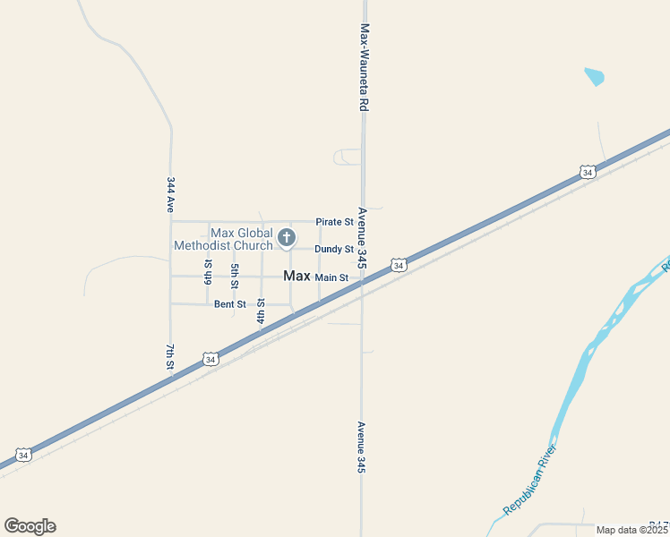map of restaurants, bars, coffee shops, grocery stores, and more near 2nd Street in Max