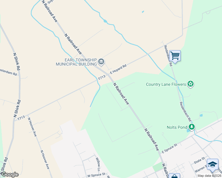 map of restaurants, bars, coffee shops, grocery stores, and more near 467 Glen Mar Avenue in New Holland