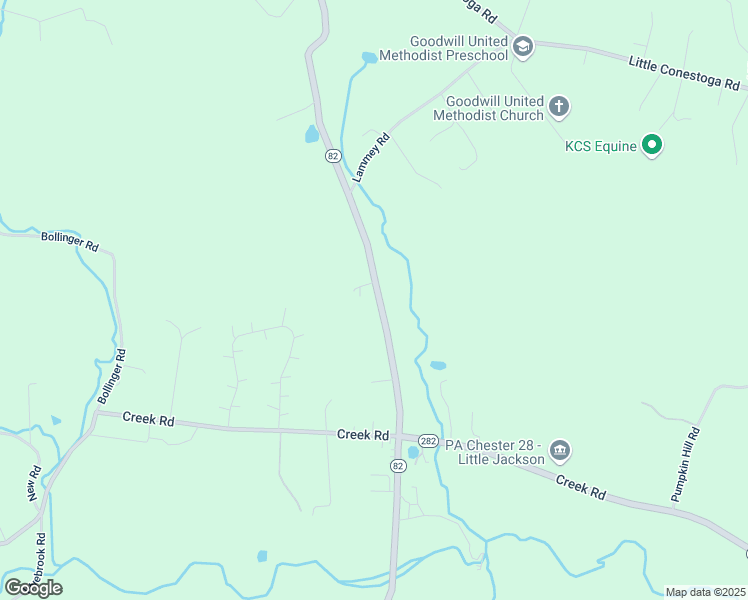 map of restaurants, bars, coffee shops, grocery stores, and more near 683 North Manor Road in Elverson