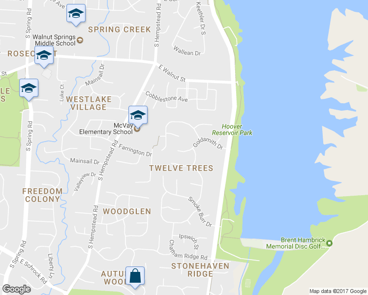 map of restaurants, bars, coffee shops, grocery stores, and more near 1328 Goldsmith Drive in Westerville