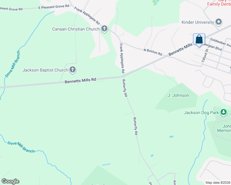 map of restaurants, bars, coffee shops, grocery stores, and more near 28 Butterfly Road in Jackson Township
