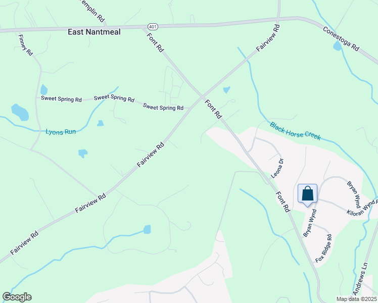 map of restaurants, bars, coffee shops, grocery stores, and more near 1324 Fairview Road in Glenmoore