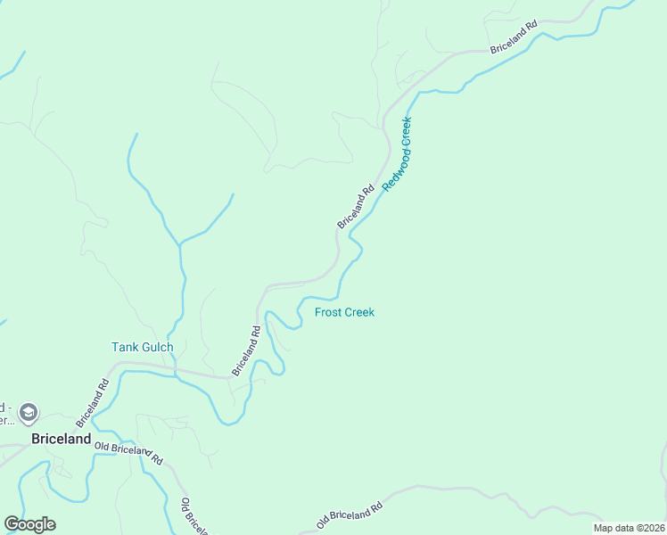 map of restaurants, bars, coffee shops, grocery stores, and more near 5342 Briceland Road in Redway