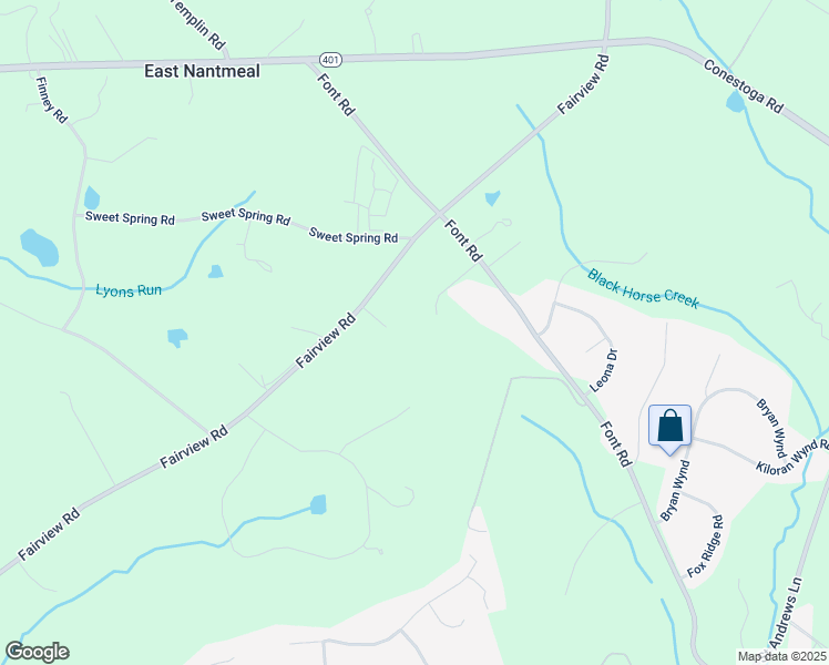 map of restaurants, bars, coffee shops, grocery stores, and more near 1324 Fairview Road in Glenmoore