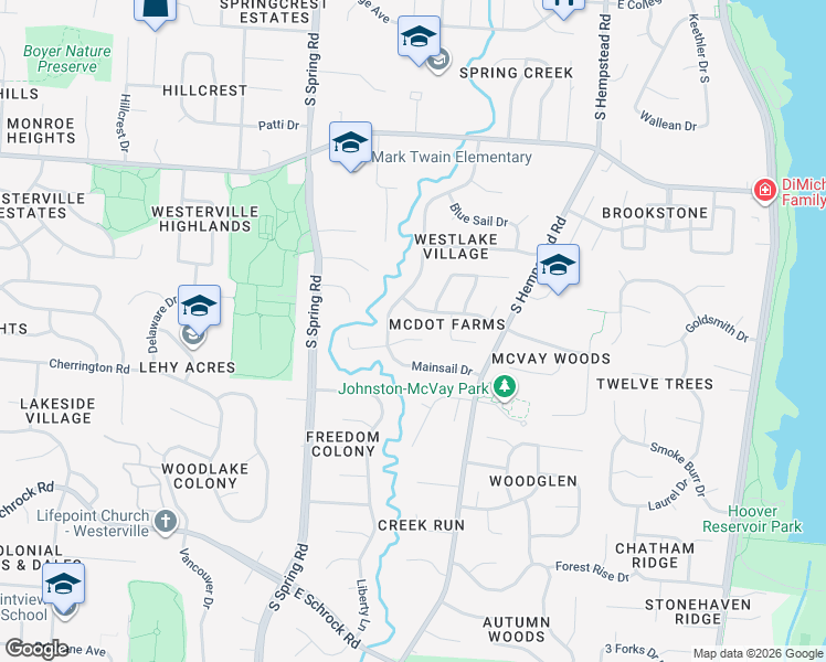 map of restaurants, bars, coffee shops, grocery stores, and more near 969 Charterhouse Court in Westerville