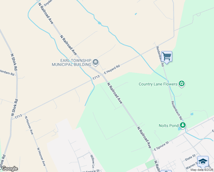 map of restaurants, bars, coffee shops, grocery stores, and more near 467 Glen Mar Avenue in New Holland
