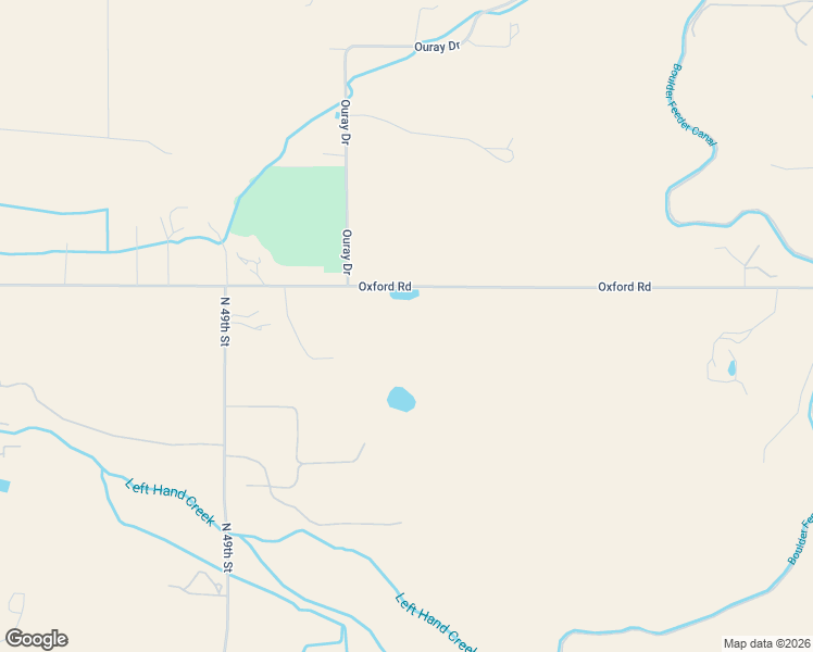 map of restaurants, bars, coffee shops, grocery stores, and more near 5100-5706 Oxford Road in Longmont