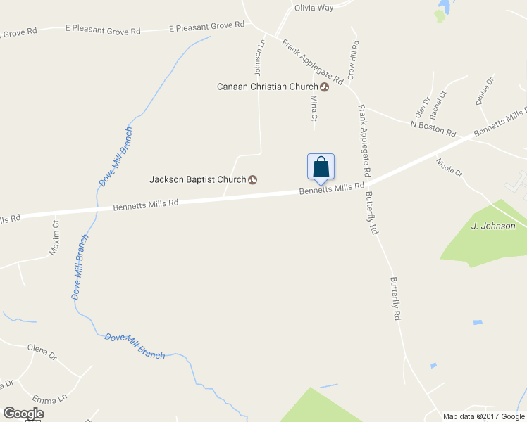 map of restaurants, bars, coffee shops, grocery stores, and more near 365 Bennetts Mills Road in Jackson