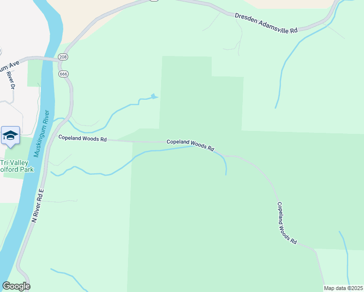 map of restaurants, bars, coffee shops, grocery stores, and more near Copeland Woods Road in Dresden