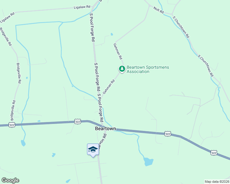 map of restaurants, bars, coffee shops, grocery stores, and more near 317 Gehman Road in Narvon