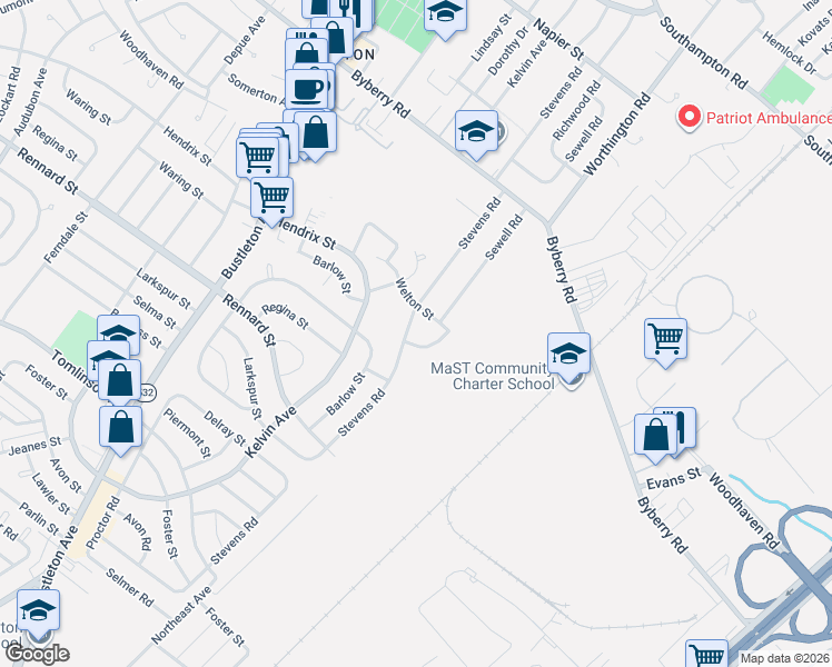 map of restaurants, bars, coffee shops, grocery stores, and more near 1102 Welton Street in Philadelphia