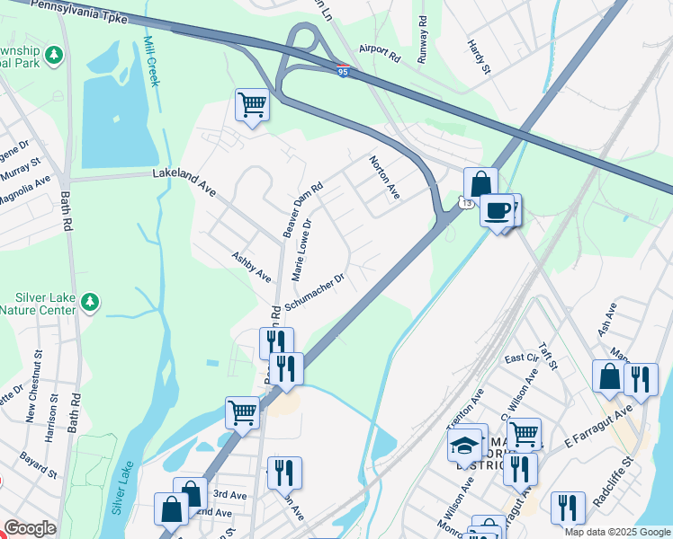map of restaurants, bars, coffee shops, grocery stores, and more near 5525 Schumacher Drive in Bristol