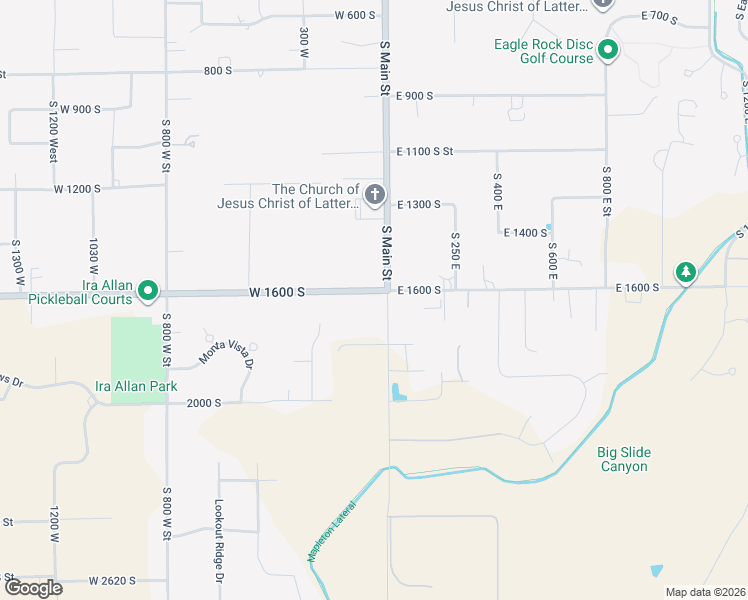 map of restaurants, bars, coffee shops, grocery stores, and more near 1574 South Main Street in Mapleton