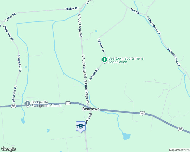 map of restaurants, bars, coffee shops, grocery stores, and more near 317 Gehman Road in Narvon