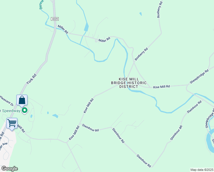 map of restaurants, bars, coffee shops, grocery stores, and more near 415 Kise Mill Road in York Haven