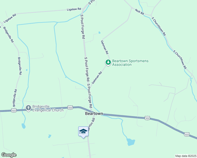 map of restaurants, bars, coffee shops, grocery stores, and more near 317 Gehman Road in Narvon