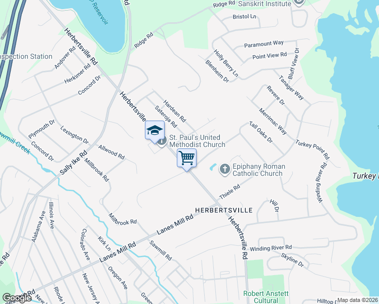 map of restaurants, bars, coffee shops, grocery stores, and more near 604 Meadow Run in Brick Township