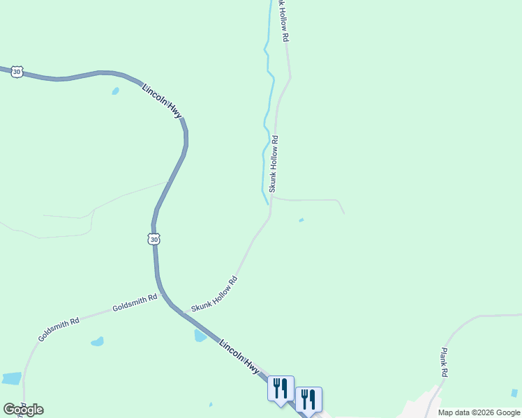 map of restaurants, bars, coffee shops, grocery stores, and more near 455 Skunk Hollow Road in Stoystown