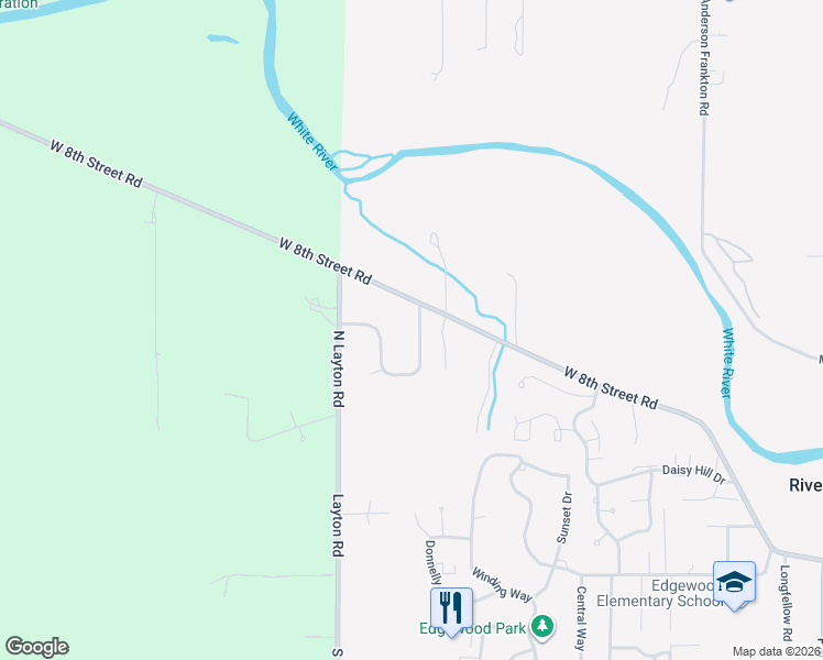 map of restaurants, bars, coffee shops, grocery stores, and more near 323 Edgewood Place East in Anderson