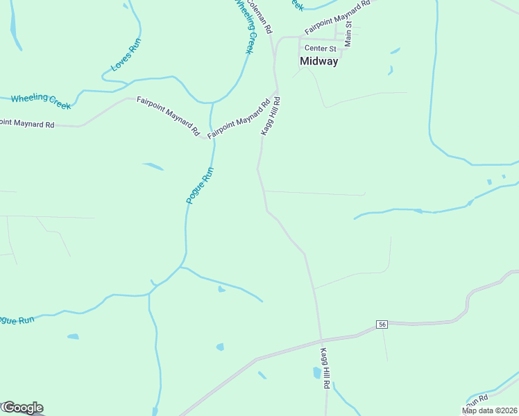 map of restaurants, bars, coffee shops, grocery stores, and more near 70992 Kagg Hill Road in Saint Clairsville