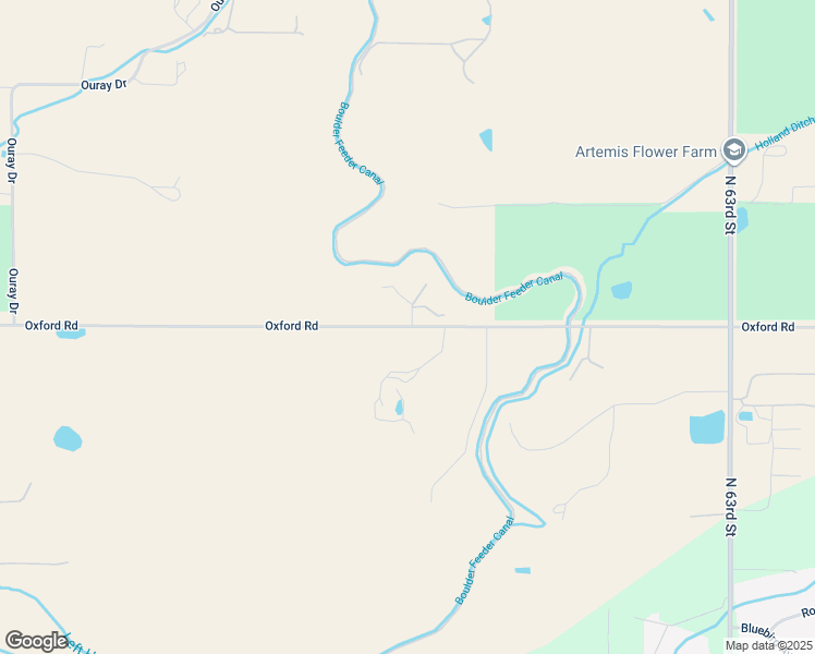 map of restaurants, bars, coffee shops, grocery stores, and more near 5706 Oxford Road in Longmont
