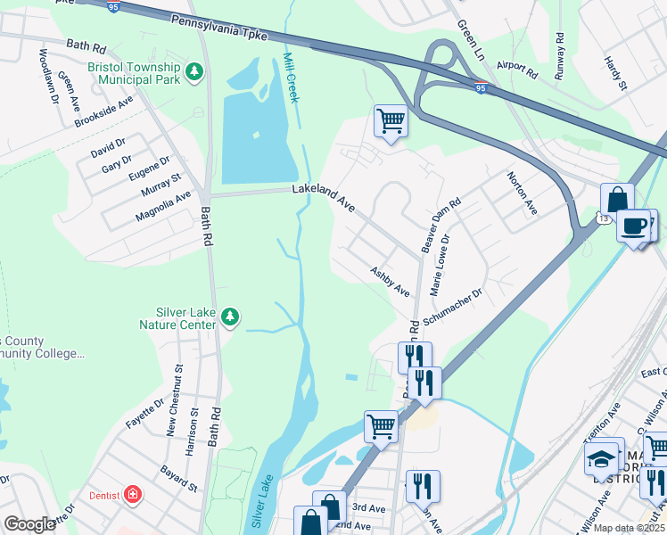 map of restaurants, bars, coffee shops, grocery stores, and more near 1502 Venice Avenue in Bristol