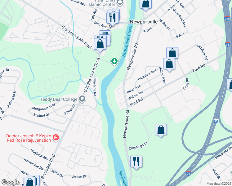 map of restaurants, bars, coffee shops, grocery stores, and more near 3301 Taylor Avenue in Bristol