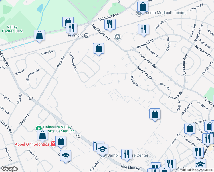 map of restaurants, bars, coffee shops, grocery stores, and more near 230 Erica Street in Philadelphia