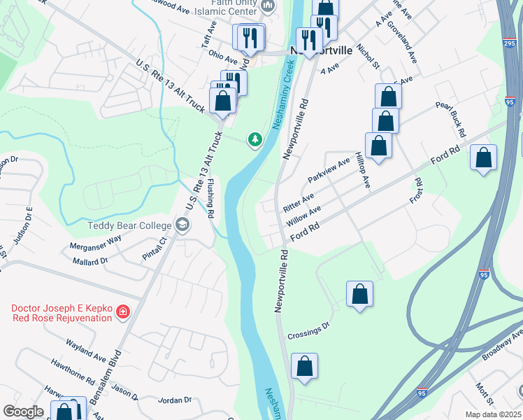 map of restaurants, bars, coffee shops, grocery stores, and more near 3301 Taylor Avenue in Bristol