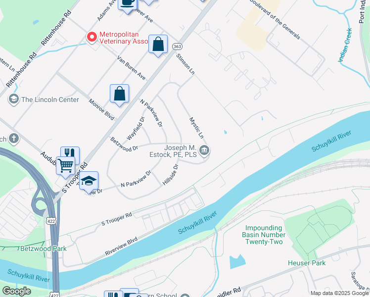 map of restaurants, bars, coffee shops, grocery stores, and more near 945 Mystic Lane in Eagleville