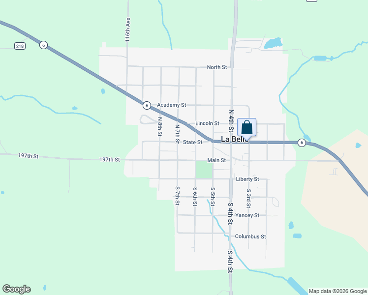 map of restaurants, bars, coffee shops, grocery stores, and more near in La Belle