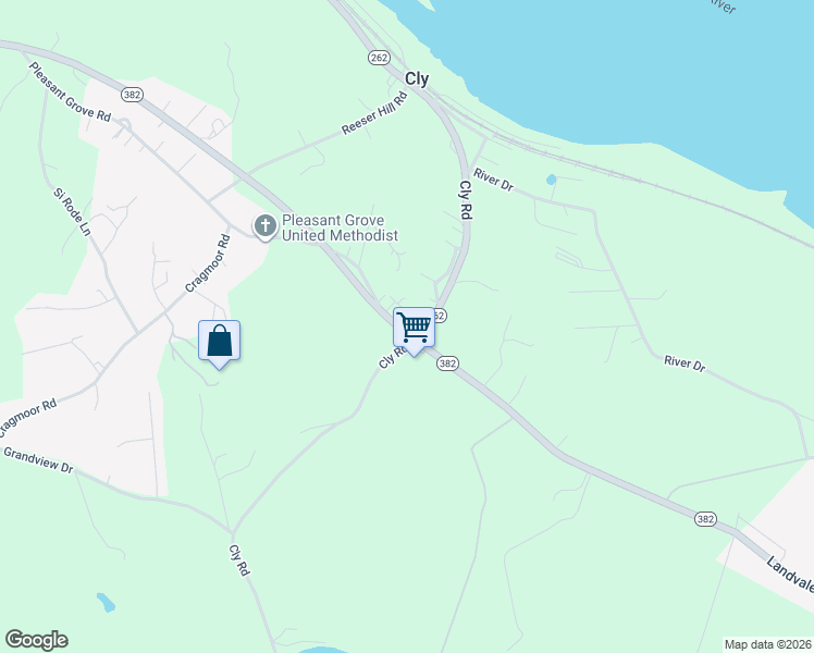 map of restaurants, bars, coffee shops, grocery stores, and more near 715 York Haven Road in York Haven