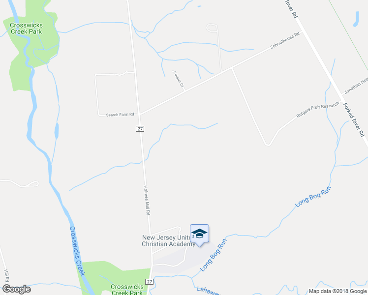 map of restaurants, bars, coffee shops, grocery stores, and more near 95 Holmes Mill Road in Upper Freehold