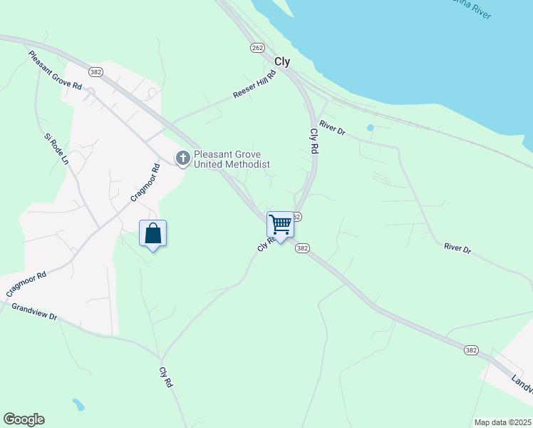 map of restaurants, bars, coffee shops, grocery stores, and more near 745 York Haven Road in York Haven