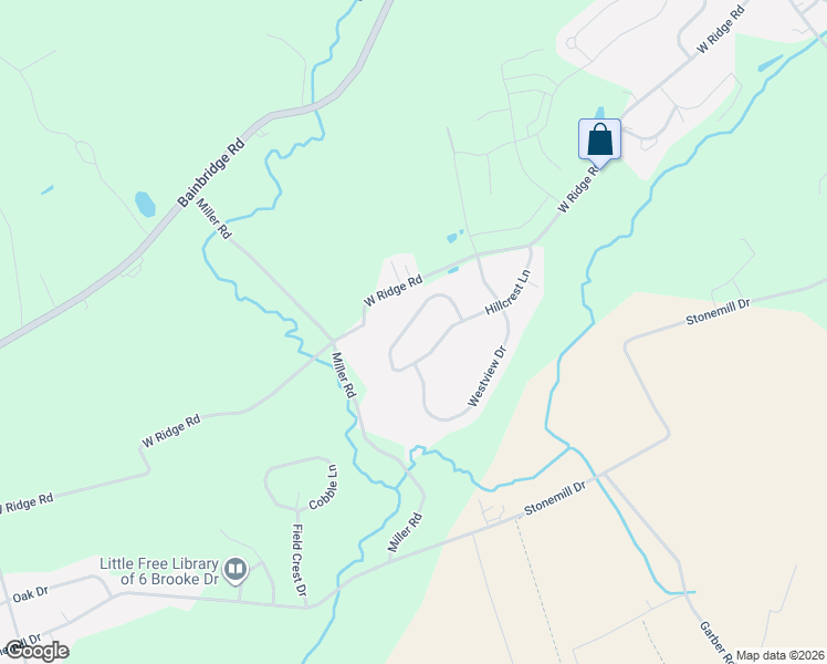 map of restaurants, bars, coffee shops, grocery stores, and more near 264 Hillcrest Lane in Elizabethtown