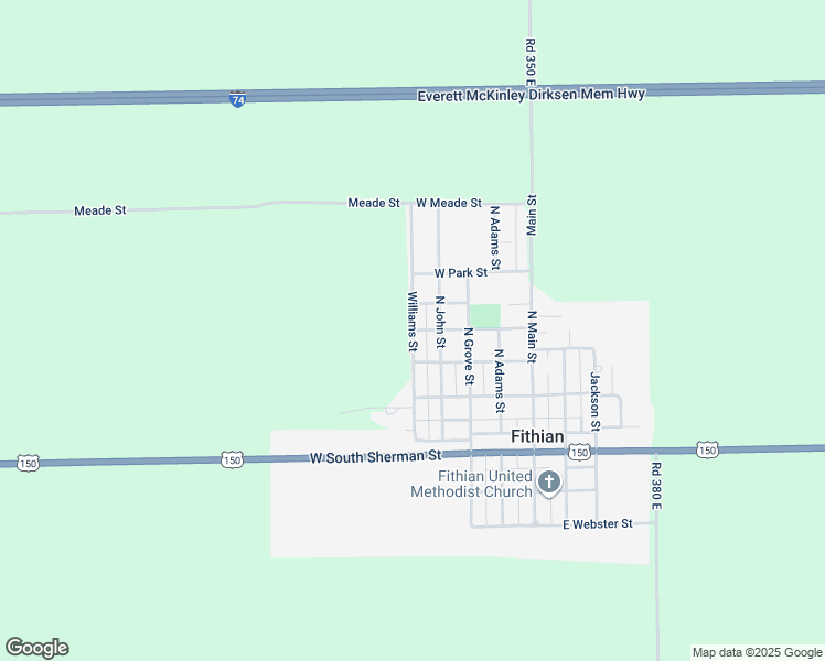 map of restaurants, bars, coffee shops, grocery stores, and more near Williams St in Fithian