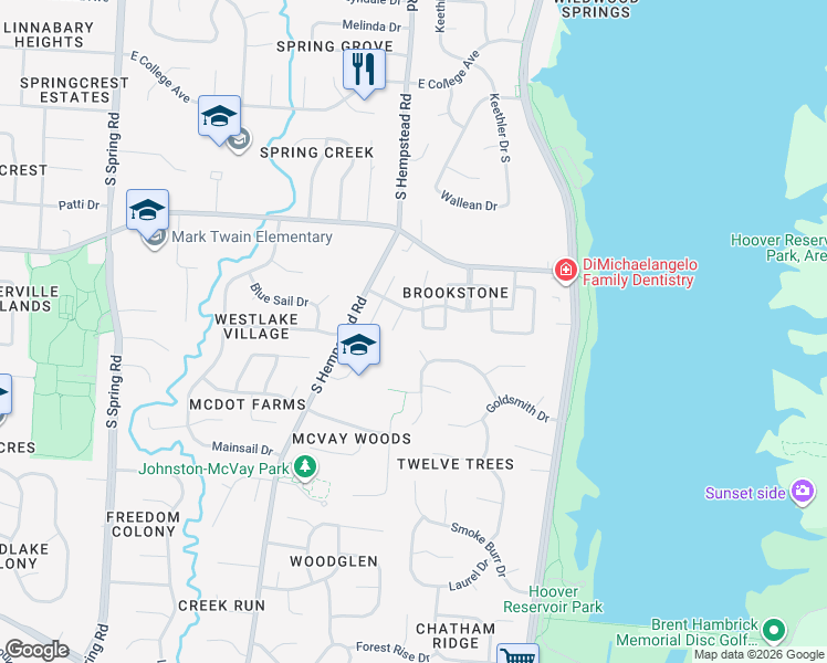map of restaurants, bars, coffee shops, grocery stores, and more near 1250 Millstone Square in Westerville