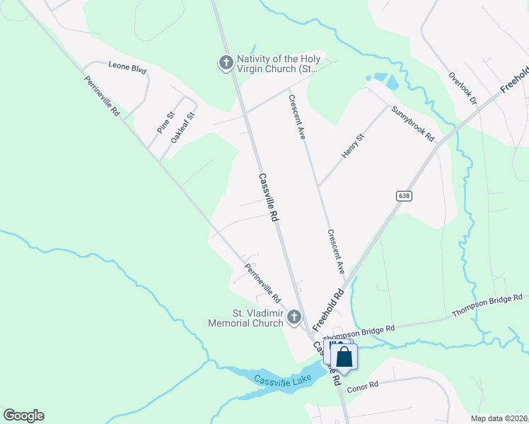 map of restaurants, bars, coffee shops, grocery stores, and more near 212 Cassville Road in Jackson Township