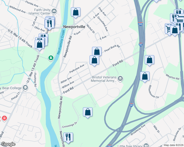 map of restaurants, bars, coffee shops, grocery stores, and more near 3112 Hilltop Avenue in Bristol