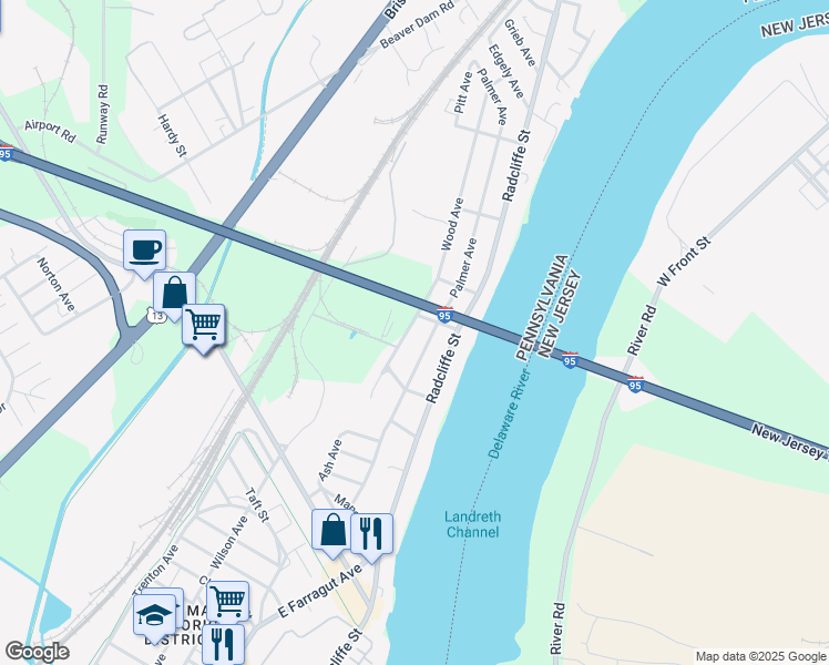 map of restaurants, bars, coffee shops, grocery stores, and more near 2218 Wood Avenue in Bristol