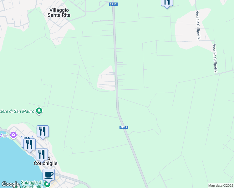 map of restaurants, bars, coffee shops, grocery stores, and more near in Province of Lecce