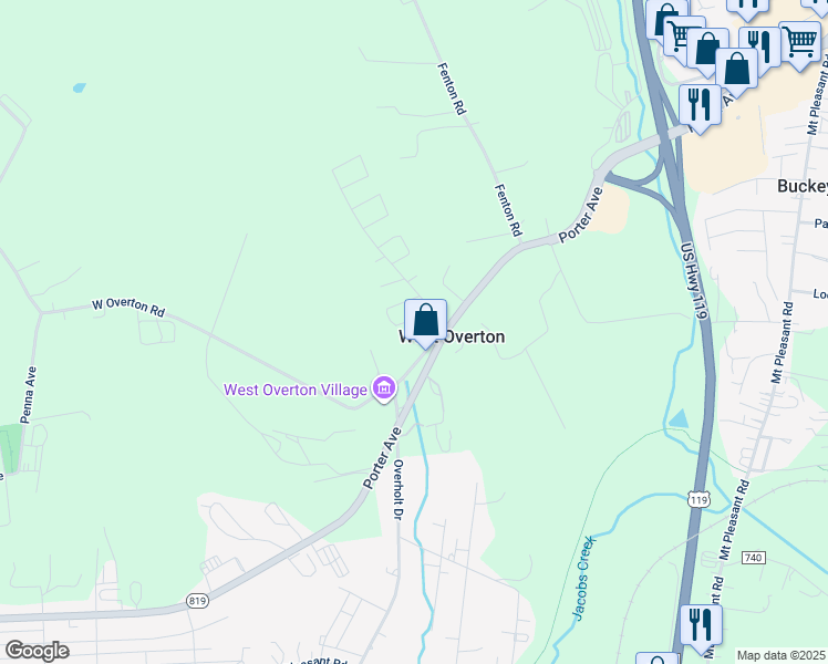 map of restaurants, bars, coffee shops, grocery stores, and more near 410 Frick Avenue in Mount Pleasant